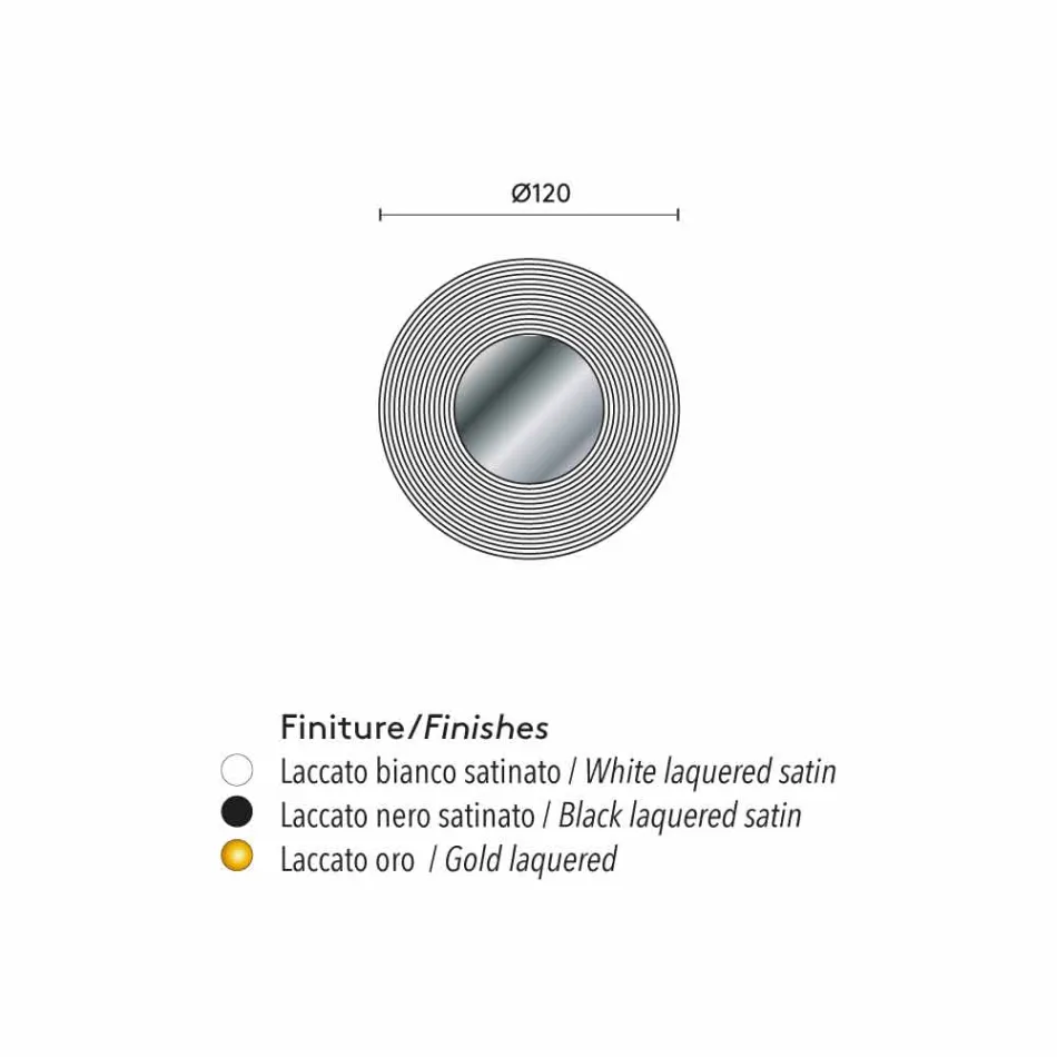 Design wall mirror with Malva MDF support Viadurini