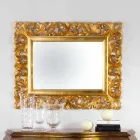 Design wall mirror with gold leaf finish Gudin, 108x87 cm Viadurini