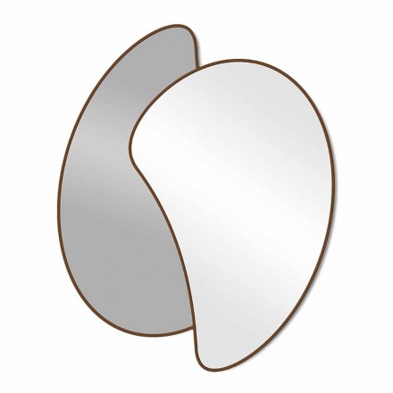 Large Design Wall Mirror with Modern Colored Finish - Mantra Viadurini