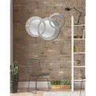 Design wall mirror in silver leaf made in Italy Cortina Viadurini