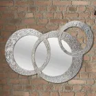 Design wall mirror in silver leaf made in Italy Cortina Viadurini