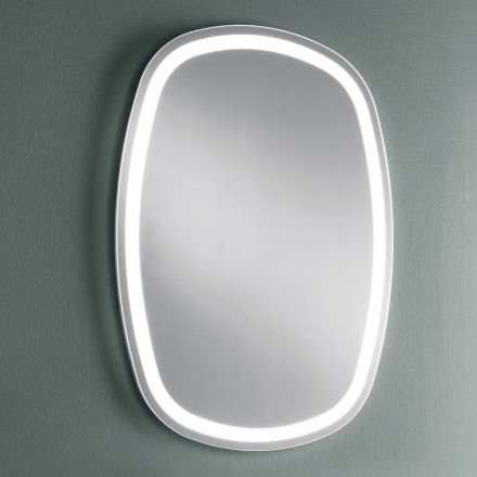 Wall Mirror for Bathroom with Integrated 4000K LED Made in Italy - Scrullo Viadurini