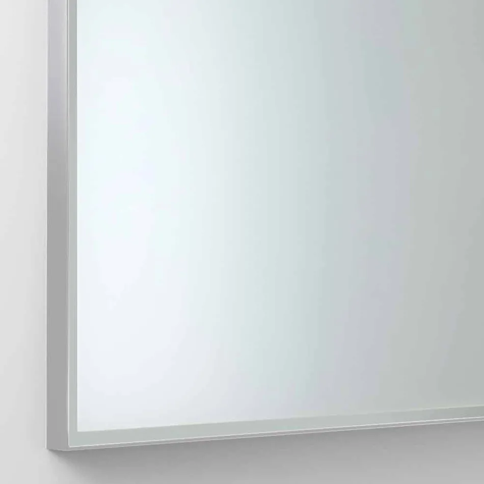 Square Wall Mirror with Frosted Glass Frame Made in Italy - Mirro Viadurini