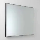 Square Wall Mirror with Frosted Glass Frame Made in Italy - Mirro Viadurini