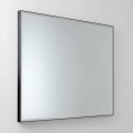 Square Wall Mirror with LED in Satin Glass Made in Italy - Mirro
