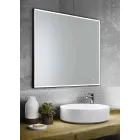 Square Wall Mirror with Frosted Glass Frame Made in Italy - Mirro Viadurini