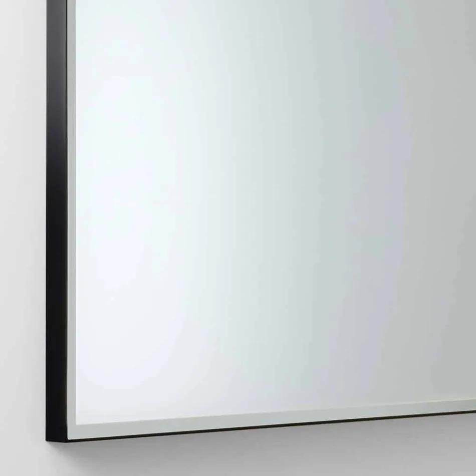Square Wall Mirror with Frosted Glass Frame Made in Italy - Mirro Viadurini