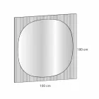 Smoked Colour Modern Square Wall Mirror Made in Italy - Bandolero Viadurini