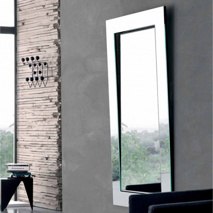 Rectangular Wall Mirror with Inclined Frame Made in Italy - Salamina Viadurini