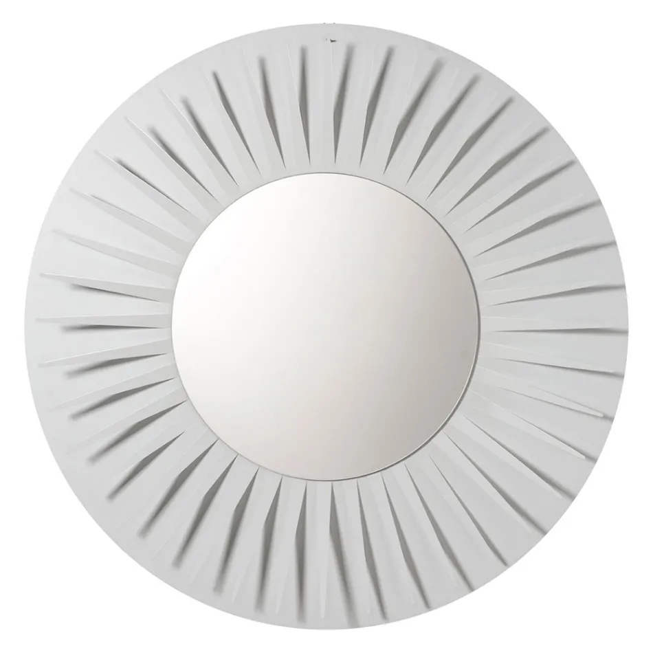 Round Wall Mirror with Iron Frame Elegant Design - Tassio Viadurini