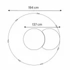 Round Wall Mirror with Satellite that Rotates 360 ° Made in Italy - Shaki Viadurini