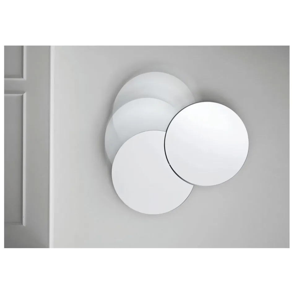Round Wall Mirror with Satellite that Swivels a Full 360° Made in Italy - Shaki Viadurini