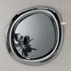 Shaped Wall Mirror with Curved Frame Made in Italy - Babila Viadurini