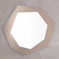 Shaped Wall Mirror with Glass Frame Made in Italy - Chlorine
