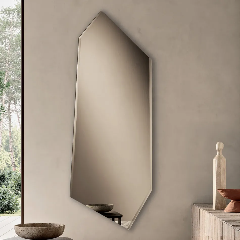 Shaped Wall Mirror with Ground Edges Made in Italy - Welcome Viadurini