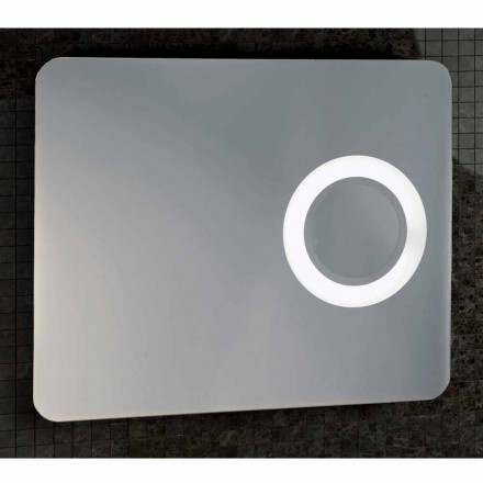 Modern design makeup mirror, LED lighting, Maren Viadurini