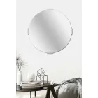 Modern Round Design Cantilever Wall Mirror with Frame - Odosso Viadurini