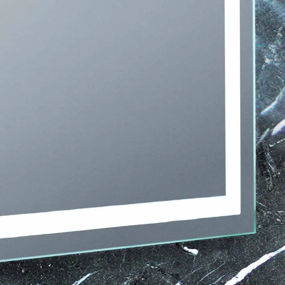 Contemporary bathroom design mirror with Paco LED lighting Viadurini