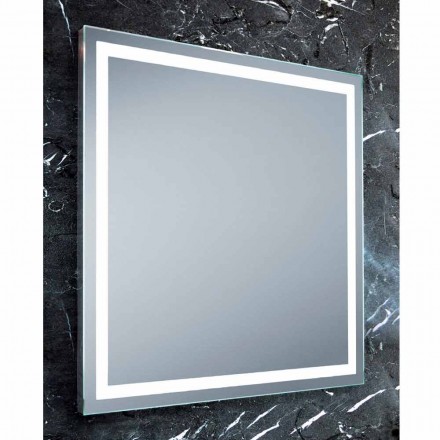 Contemporary bathroom design mirror with Paco LED lighting Viadurini