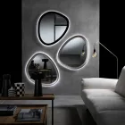 Irregular Shaped Mirror with Backlighting made in Italy - Ride Viadurini