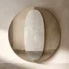 Bristol Modern Design Double Panel Wooden Mirror Made in Italy Viadurini