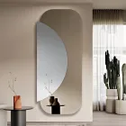 Mirror Made of 2 Overlapping Shaped Sheets Made in Italy - Adelaide Viadurini