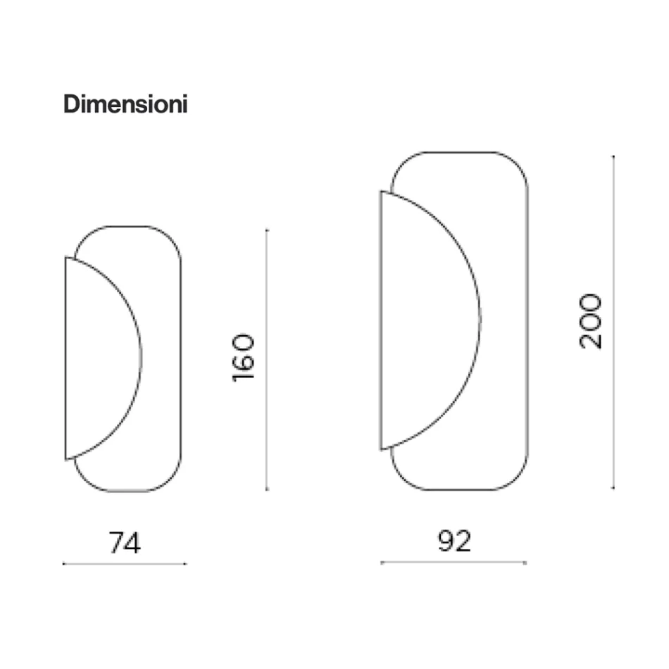 Mirror Made of 2 Overlapping Shaped Sheets Made in Italy - Adelaide Viadurini