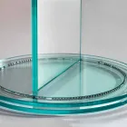 Freestanding Double Sided Mirror with Luxury Glass Rontante Base - Gaudenzio Viadurini