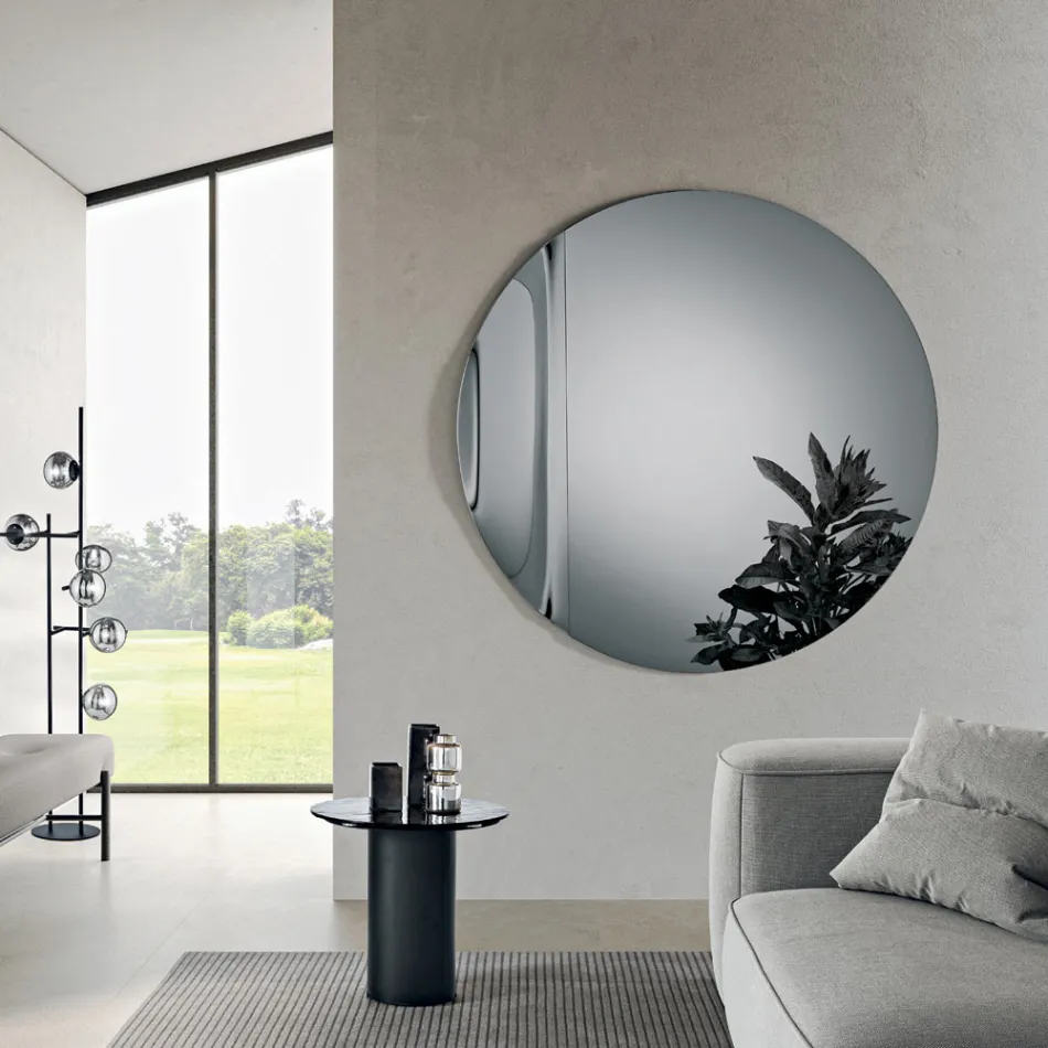 Made in Italy Wave Fused Glass Mirror - Candida Viadurini