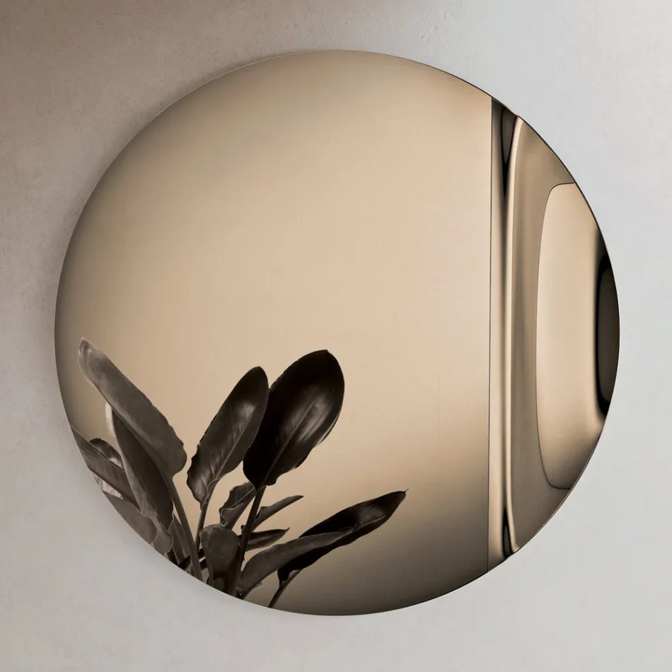 Made in Italy Wave Fused Glass Mirror - Candida Viadurini