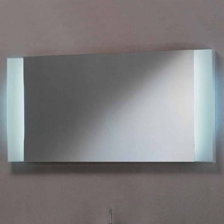 Design LED light Mirror with satin glass edges Sam Viadurini