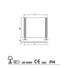 Contemporary bathroom mirror with LED lights, L1200xh.900 mm, Agata Viadurini