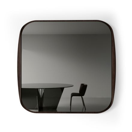 Square Mirror with Wooden Frame, Made in Italy - Vespera Viadurini