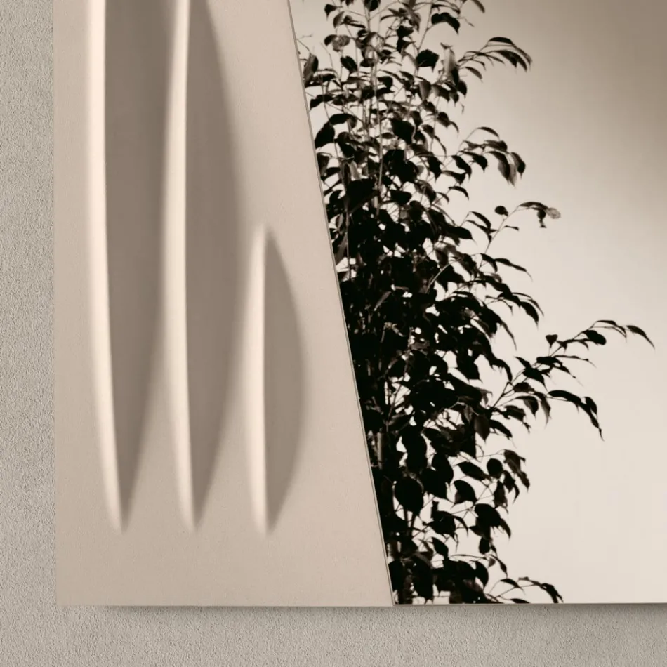 Square Mirror with Two-Color Painted Insert Made in Italy - Elion Viadurini