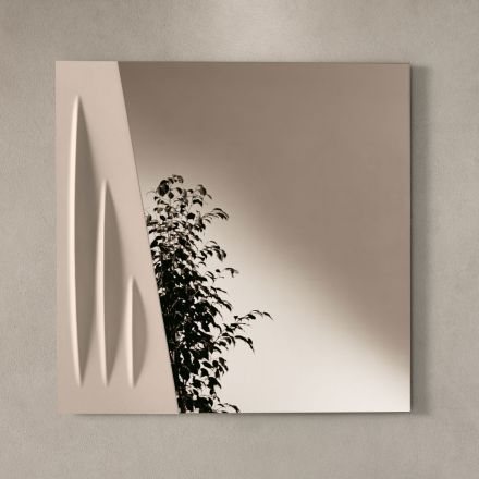 Square Mirror with Two-Color Painted Insert Made in Italy - Elion Viadurini