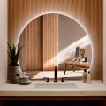 Backlit Mirror with Continuous LED Strip Light on the Wall - Excelsior