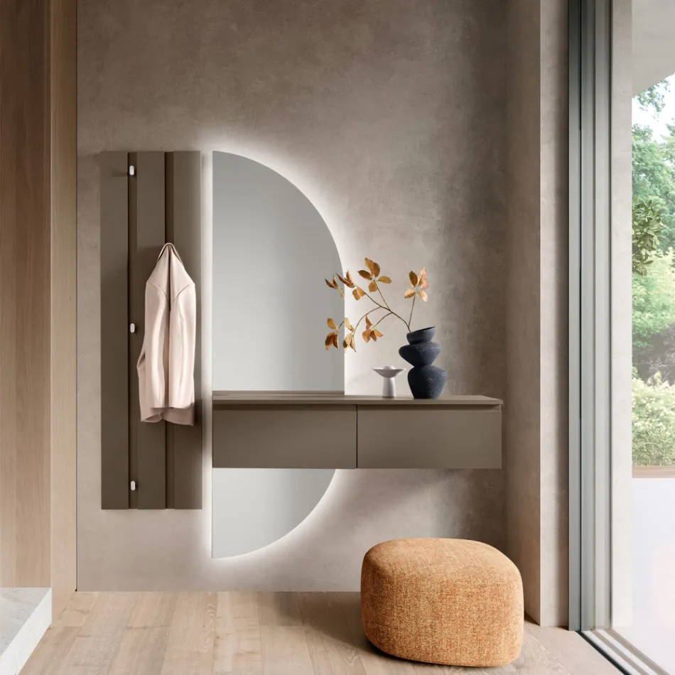 Backlit LED Mirror with Polished Edge Made in Italy - Kyra Viadurini