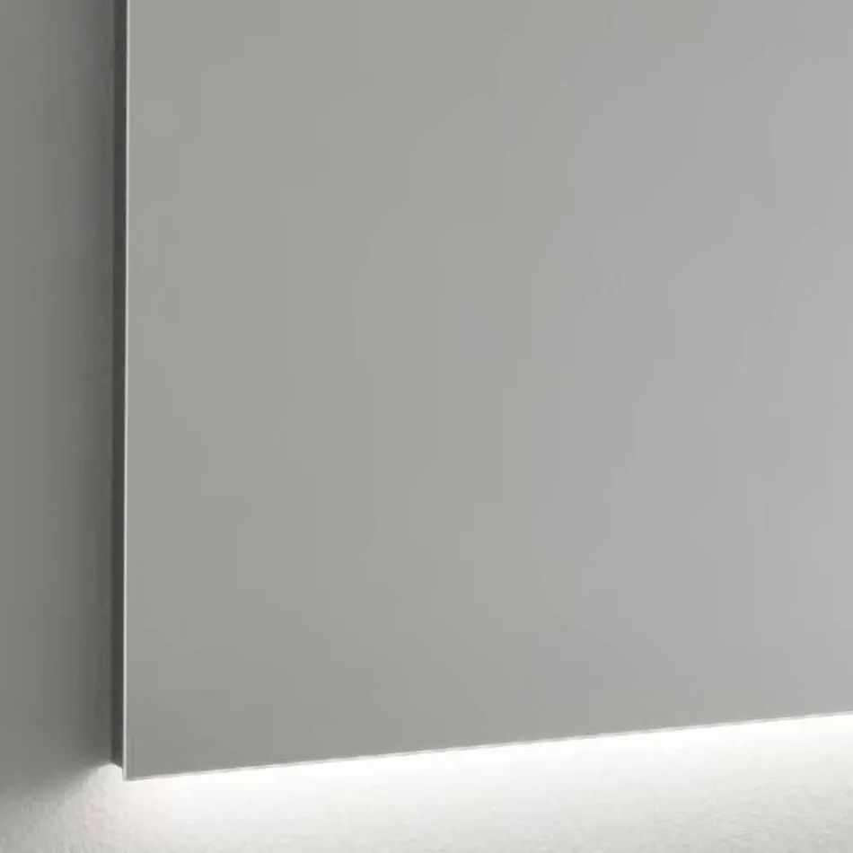 Backlit Wall Mirror with Steel Frame Made in Italy - Tundra Viadurini