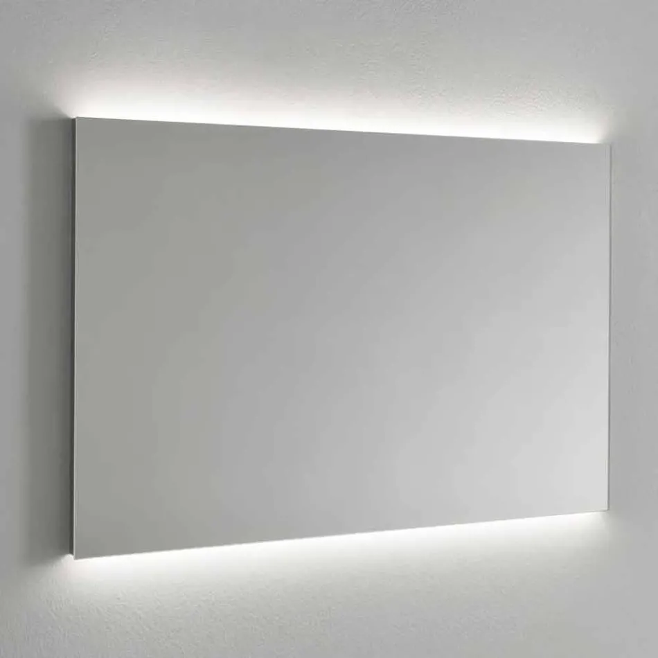 Backlit Wall Mirror with Steel Frame Made in Italy - Tundra Viadurini