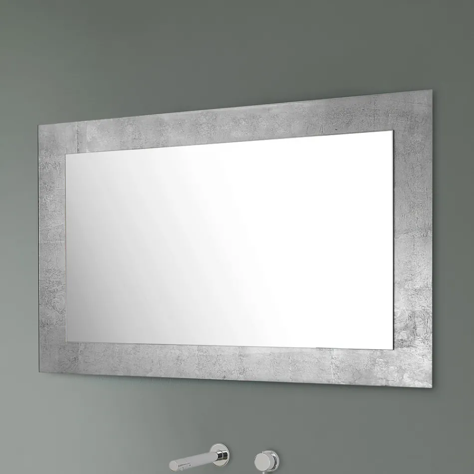 Rectangular Wall Mirror with Silver, Gold or Copper Glass Frame - Stileo Viadurini
