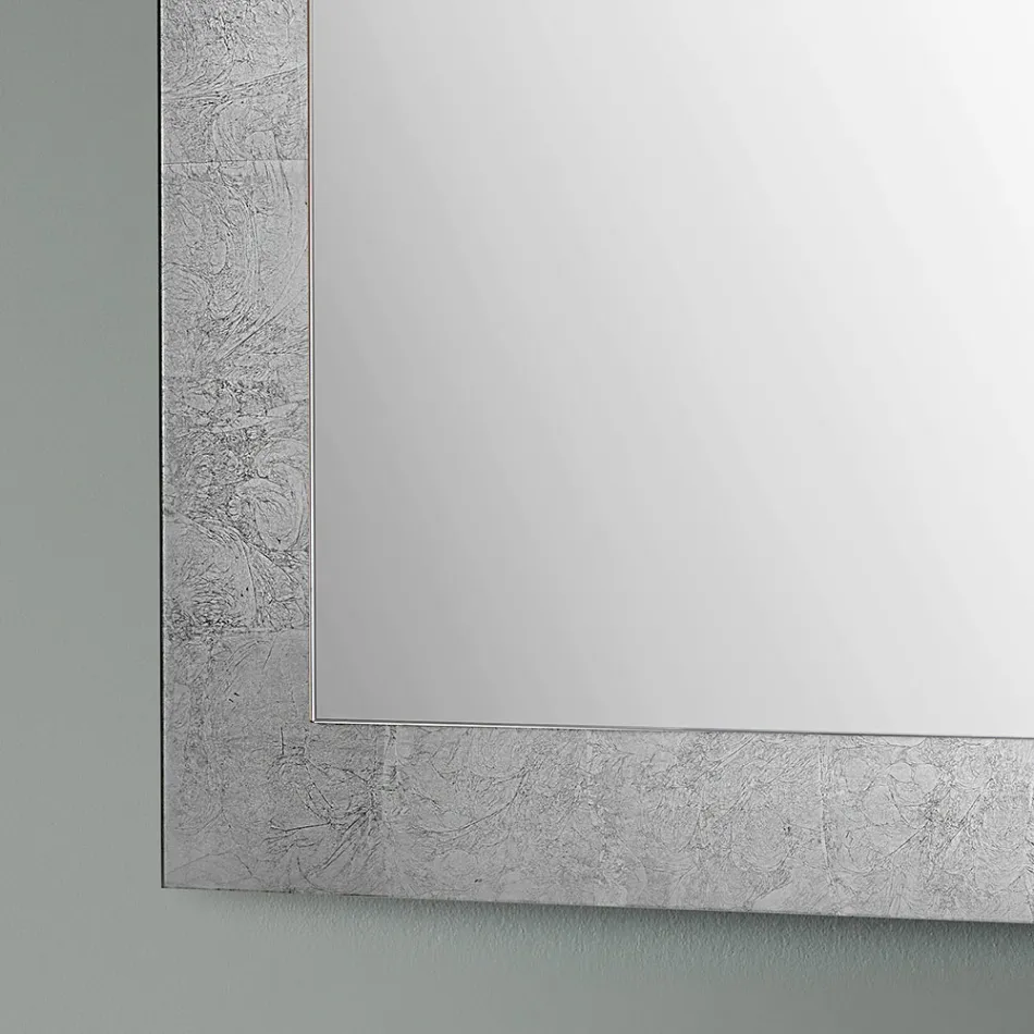 Rectangular Wall Mirror with Silver, Gold or Copper Glass Frame - Stileo Viadurini