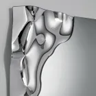 Rectangular Mirror with Corner in Fused Glass Made in Italy - Adelinda Viadurini