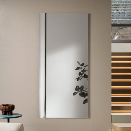 Rectangular Mirror with Side Insert in Two Colors Made in Italy - Lumis Viadurini