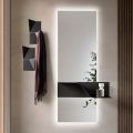 Rectangular Glass Mirror Backlit with LEDs Made in Italy - Solen