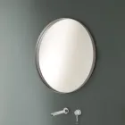 Round Wall Mirror with Bronze, Black, Platinum or Copper Frame - Renga Viadurini