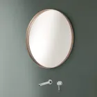 Round Wall Mirror with Bronze, Black, Platinum or Copper Frame - Renga Viadurini