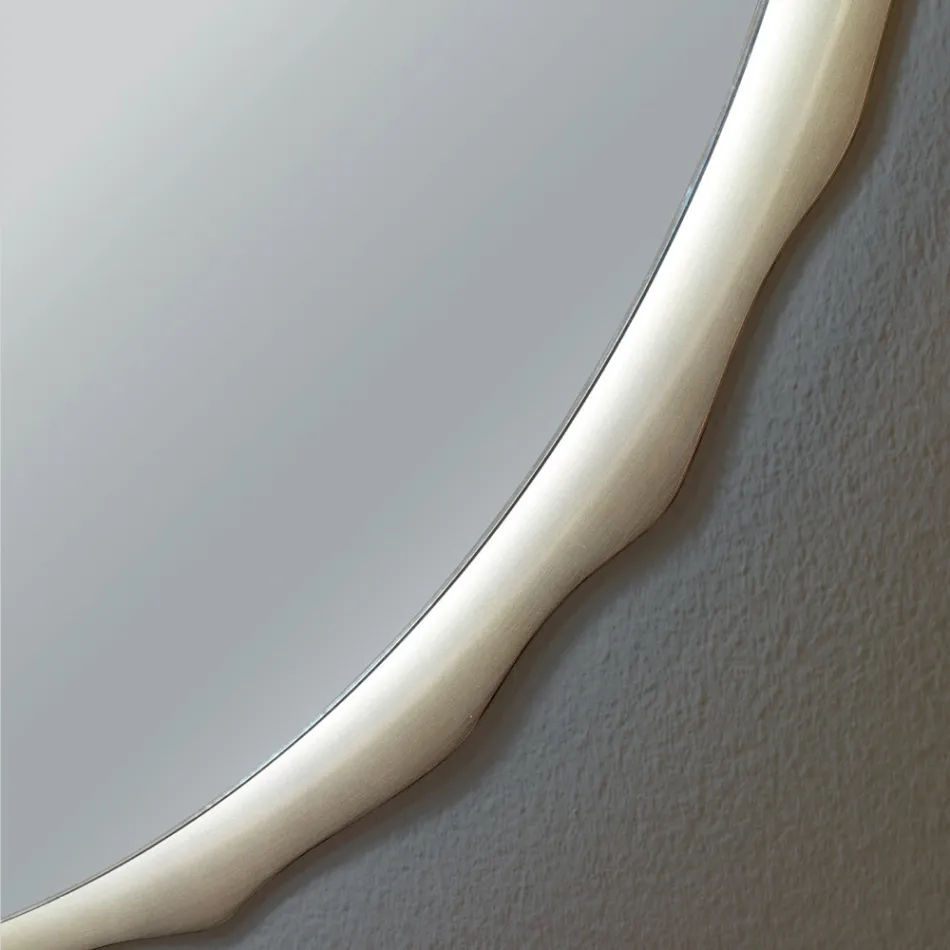 Round Mirror with Integrated LED Lighting Made in Italy - Vinci Viadurini