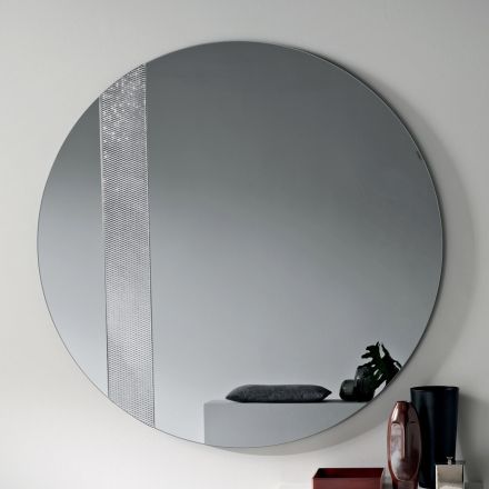 Round Mirror with Mesh Insert Made in Italy - Brigitta Viadurini