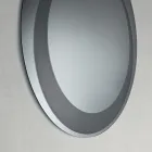Round Wall Mirror with Sandblasted Decoration Made in Italy - Annamaria Viadurini