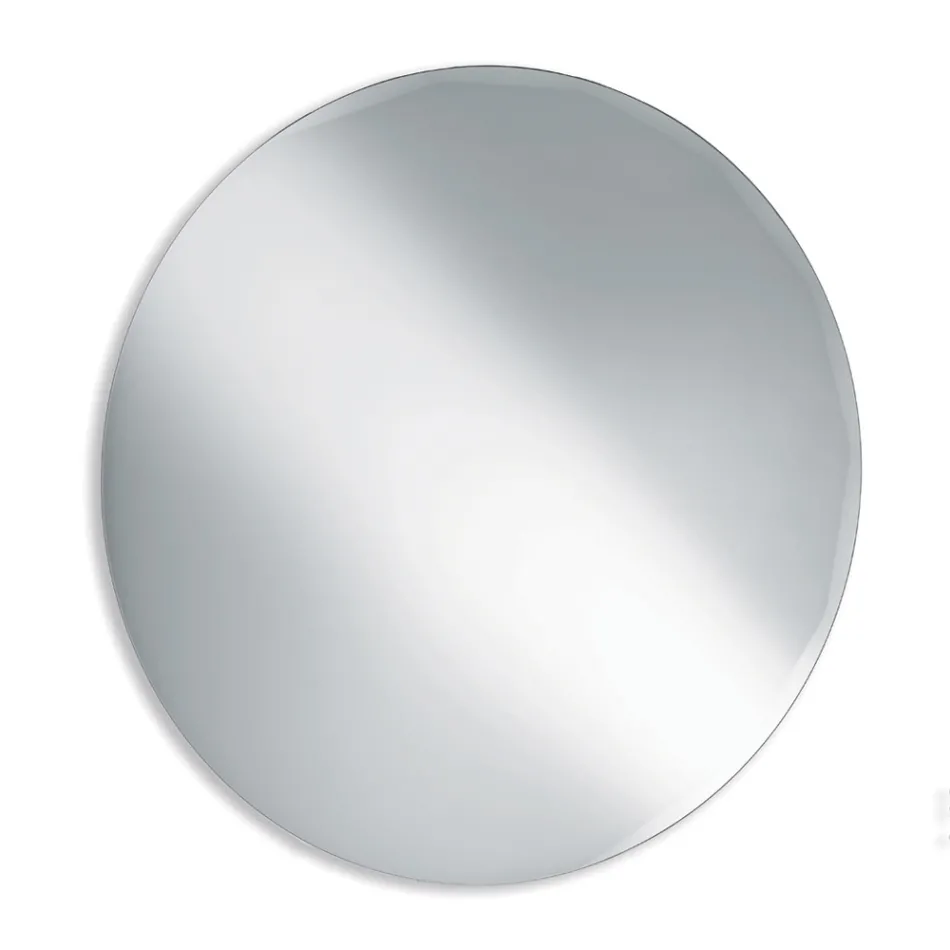Round Wall Mirror with Lateral Grinding Made in Italy - Andreina Viadurini